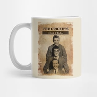 Vintage Old Paper 80s Style The Crickets /// Rock n ROLL Mug